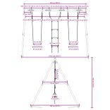 kültéri hintaszett hintákkal és létrával