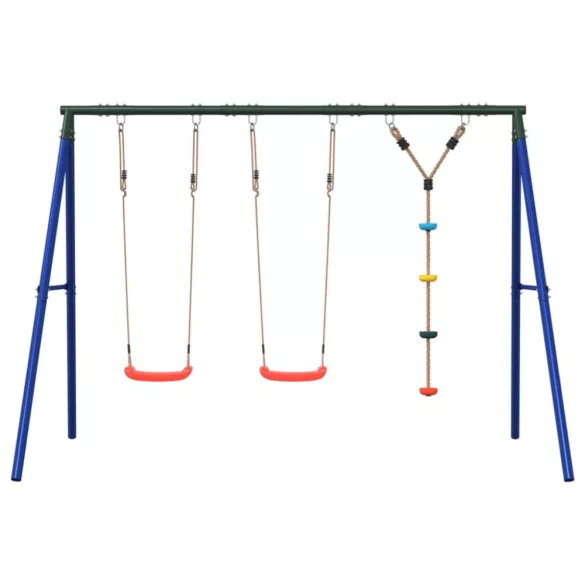 kültéri hintaszett hintákkal és tárcsás hintával