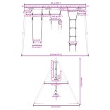 kültéri hintaszett hintával, trapézzal és létrával