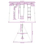 kültéri hintaszett hintával, létrával és tárcsás hintával