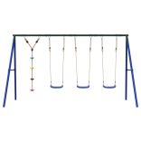 kültéri hintaszett hintákkal és tárcsás hintával