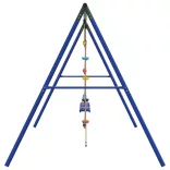 kültéri hintaszett hintákkal létrával és tárcsás hintával