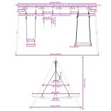 kültéri hintaszett hintával, trapézzal és fészekhintával