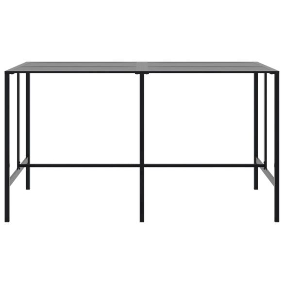 9 részes fekete porszórt acél kerti bárszett