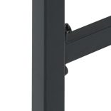 9 részes fekete porszórt acél kerti bárszett