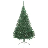 zöld PVC fél műkarácsonyfa állvánnyal 240 cm