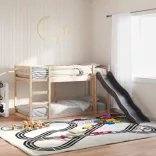 tömör fenyőfa emeletes ágy csúszdával és létrával 80 x 200 cm