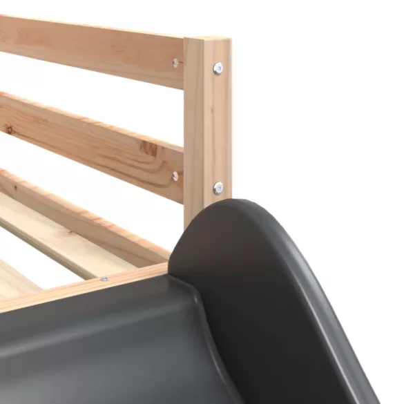 tömör fenyőfa emeletes ágy csúszdával és létrával 80 x 200 cm