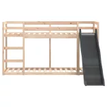 tömör fenyőfa emeletes ágy csúszdával és létrával 90 x 190 cm