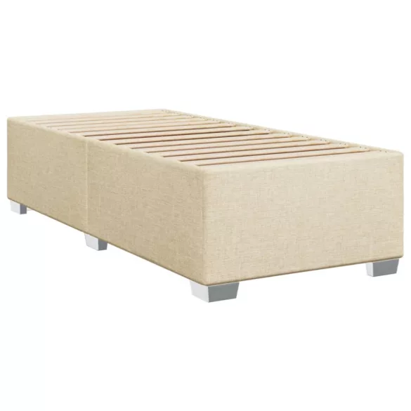 ágykeret matrac nélkül krém 80x200 cm szövet 80x200 cm