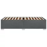 sötétszürke szövet ágykeret matrac nélkül 90x200 cm