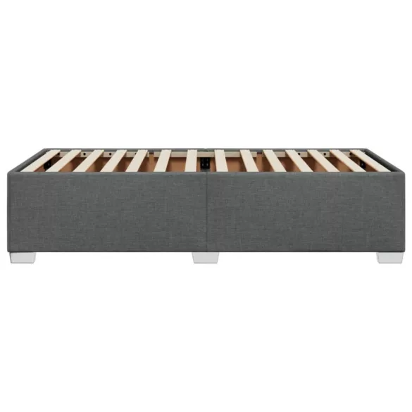 sötétszürke szövet ágykeret matrac nélkül 100x200 cm