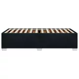 fekete szövet ágykeret matrac nélkül 100x200 cm