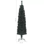 száloptikás vékony műkarácsonyfa talppal 240 cm