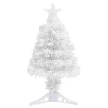 fehér száloptikás megvilágított műkarácsonyfa 64 cm