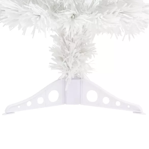fehér száloptikás megvilágított műkarácsonyfa 64 cm