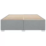 világosszürke szövet ágykeret matrac nélkül 200 x 200 cm