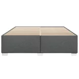 sötétszürke szövet ágykeret matrac nélkül 200 x 200 cm