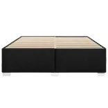 fekete szövet ágykeret matrac nélkül 200 x 200 cm