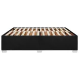 fekete szövet ágykeret matrac nélkül 200 x 200 cm