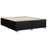 fekete szövet ágykeret matrac nélkül 200 x 200 cm