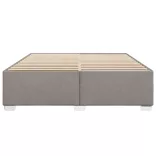 tópszínű szövet ágykeret matrac nélkül 200 x 200 cm