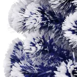 fehér és kék száloptikás megvilágított műkarácsonyfa 64 cm