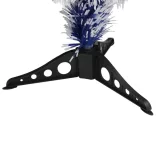 fehér és kék száloptikás megvilágított műkarácsonyfa 64 cm