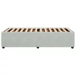 világosszürke bársony ágykeret matrac nélkül 80x200 cm