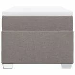 tópszínű szövet rugós ágy matraccal 80 x 200 cm