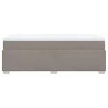 tópszínű szövet rugós ágy matraccal 80 x 200 cm