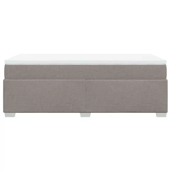 tópszínű szövet rugós ágy matraccal 80 x 200 cm