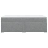 világosszürke szövet rugós ágy matraccal 90 x 200 cm