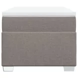 tópszínű szövet rugós ágy matraccal 90 x 200 cm