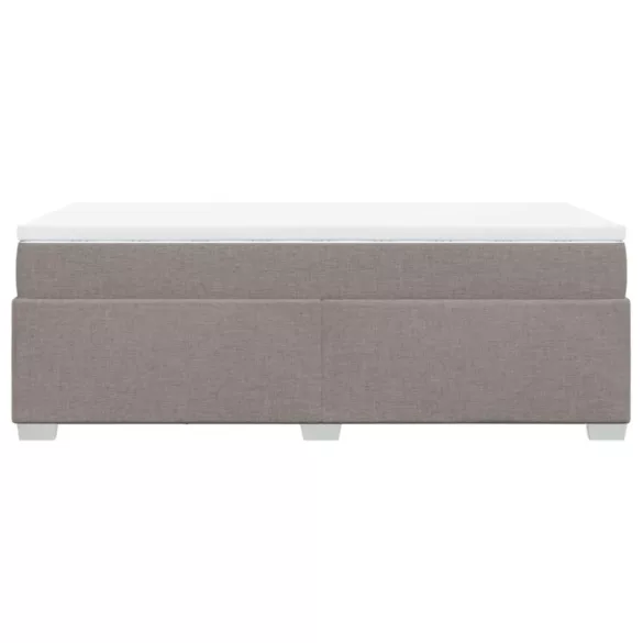 tópszínű szövet rugós ágy matraccal 90 x 200 cm