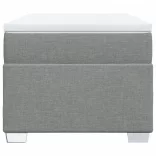 világosszürke szövet rugós ágy matraccal 100 x 200 cm