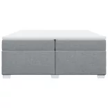 világosszürke szövet rugós ágy matraccal 200 x 200 cm