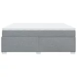 világosszürke szövet rugós ágy matraccal 200 x 200 cm