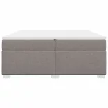 tópszínű szövet rugós ágy matraccal 200 x 200 cm