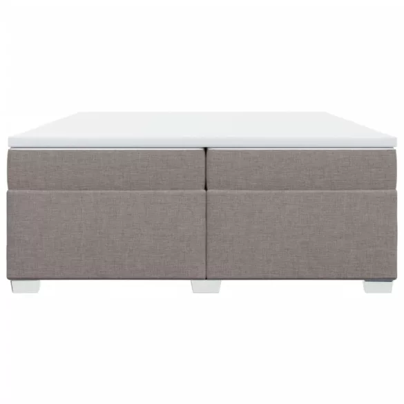 tópszínű szövet rugós ágy matraccal 200 x 200 cm