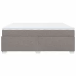 tópszínű szövet rugós ágy matraccal 200 x 200 cm