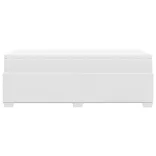 fehér műbőr rugós ágy matraccal 90 x 200 cm