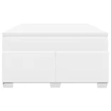 fehér műbőr rugós ágy matraccal 140 x 200 cm