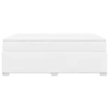 fehér műbőr rugós ágy matraccal 140 x 200 cm