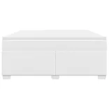 fehér műbőr rugós ágy matraccal 180 x 200 cm