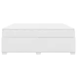 fehér műbőr rugós ágy matraccal 180 x 200 cm