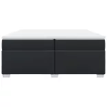 fehér műbőr rugós ágy matraccal 200 x 200 cm