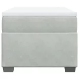 világosszürke bársony rugós ágy matraccal 90 x 200 cm