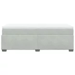 világosszürke bársony rugós ágy matraccal 90 x 200 cm