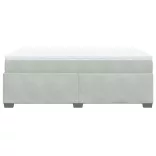 világosszürke bársony rugós ágy matraccal 120 x 200 cm